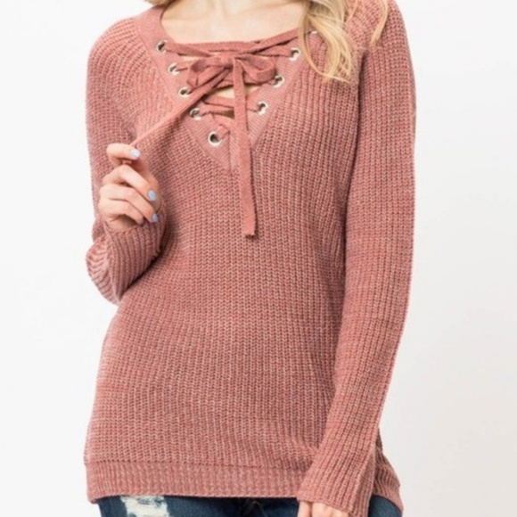 DUSTY PINK SWEATER womens fall cozy comfy - Picture 4 of 4
